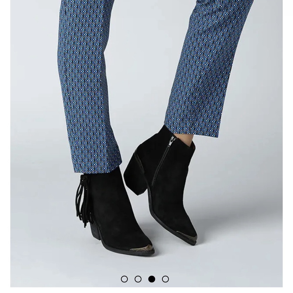 Jeffrey Campbell Pascal Western Booties in Black Oiled Suede 8